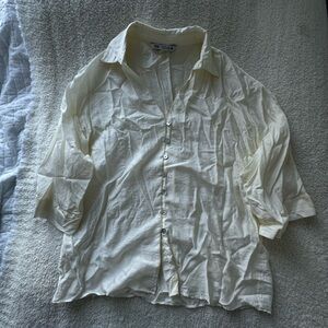Zara cream shirt